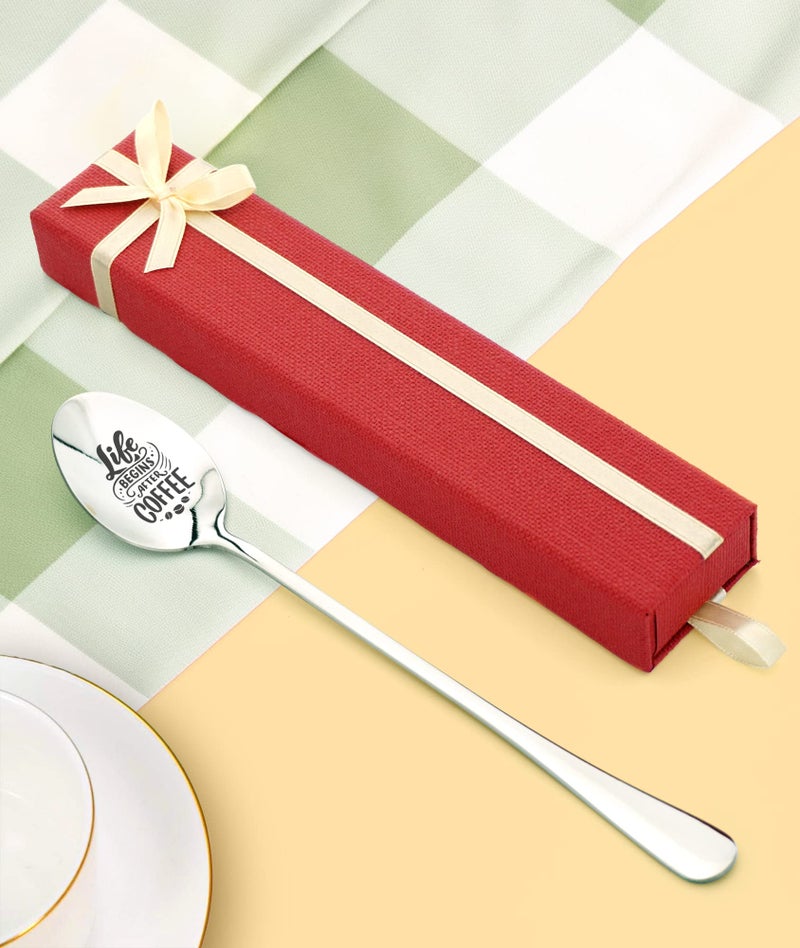 nakouhei Dear Coffee I Love You Spoon - Stainless Steel Engraved Teaspoon - Coffee Lover Gift - Funny and Unique Present for Birthday, Mother’s Day, Father’s Day, Valentine’s Day - Image 3