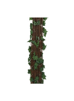 serene Decorative Artificial Ivy Leaves Expandable Privacy Fence Green and Brown 120 cm  - Image 4
