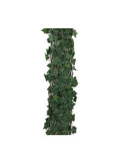 serene Decorative Artificial Ivy Leaves Expandable Privacy Fence Green and Brown 120 cm  - Image 2