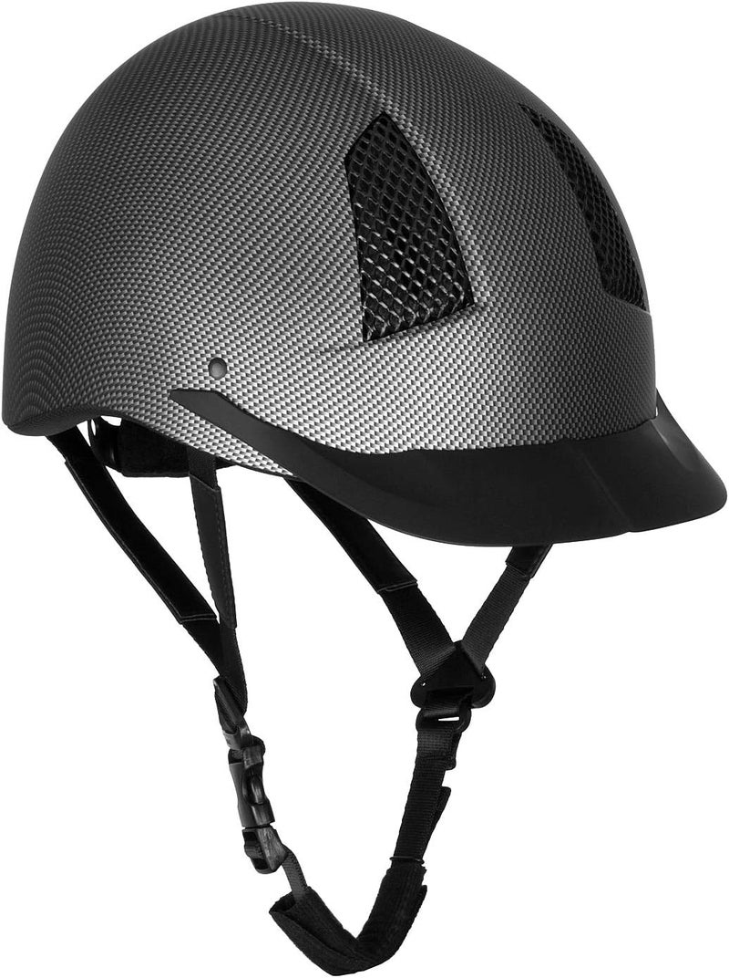 TuffRider Starter Carbon Fiber Print Horse Riding Helmet | Comfortable ABS SEI-Certified Protective Equestrian Head Gear - Image 5