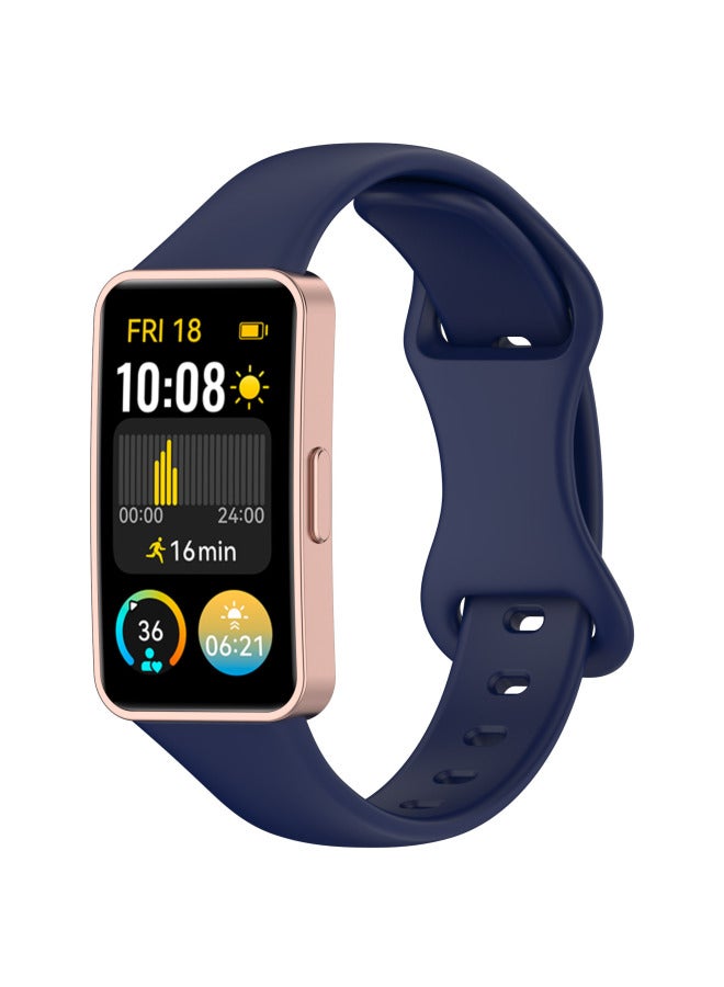 For huawei Bracelet 8/9 Official Silicone Strap For huawei Band9/8 Smart Bracelet Sports Strap-Color:Blue Gray  - Image 5