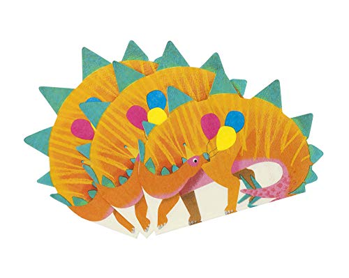 Talking Tables Dinosaur Napkins Birthday Party Table Decorations Pack of 16 13 x 10 Orange - Image 3