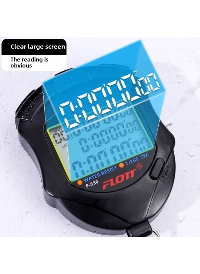 Generic - Electronic Stopwatch Timer Sports Running Competition Track And Field Training Swimming Teacher Referee Neck Movement Stopwatch-Display Accuracy:[three Rows Of 100 Channels] Flott-3100 - Image 1