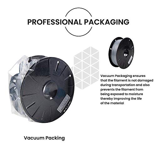 Tesseract Premium PLA + 1.75mm 3D Printing Filament | Dimensional Accuracy +/- 0.03mm | Compatible with Most FDM Printers | 1 KG 3D Printer Filament - PLA Silver (Quantity 1) - Image 5