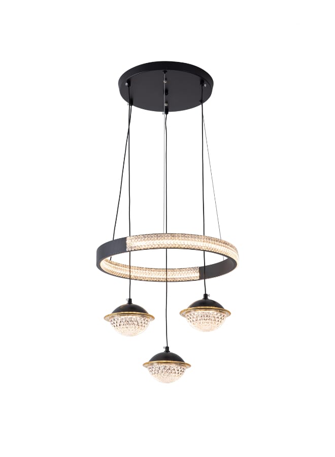 Best Power Modern LED Chandelier Light Fixture 6212 - 3 Pendant Lamps, 3 Lighting Levels, 82W Power, 80cm Adjustable Height – Contemporary Hanging Light for Living Room, Dining Room & Interior Spaces - Image 4