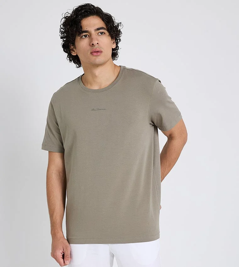 Ben Sherman Ben Sherman Men's Crew Neck Short Sleeve Embroidered T-Shirt