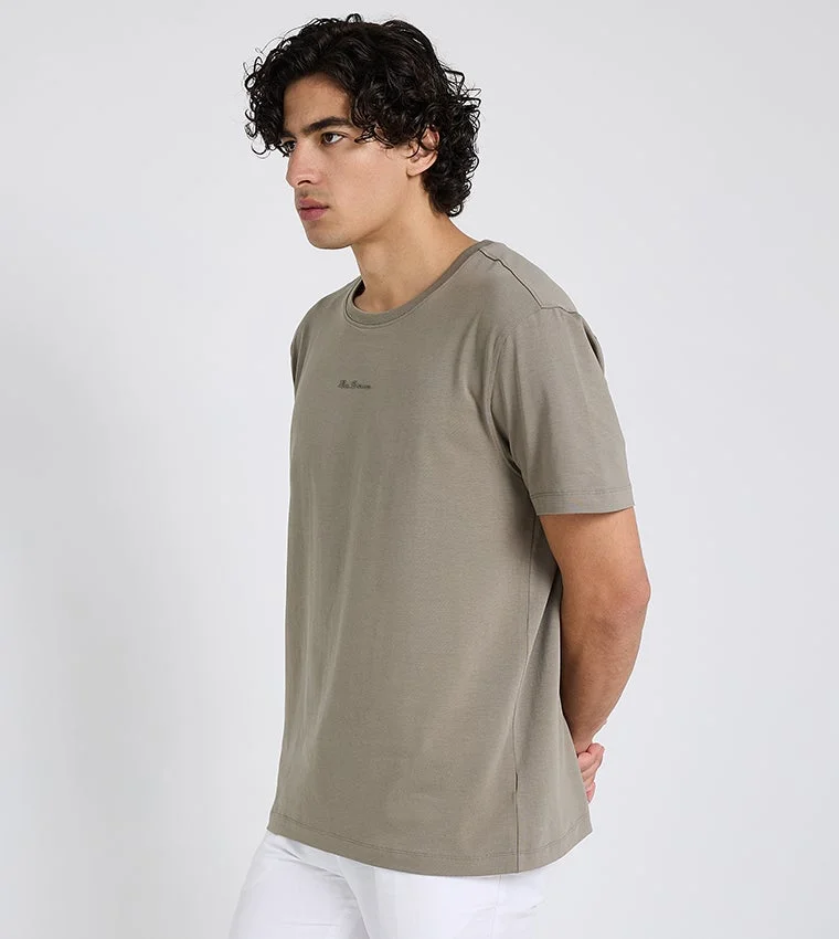 Ben Sherman Ben Sherman Men's Crew Neck Short Sleeve Embroidered T-Shirt