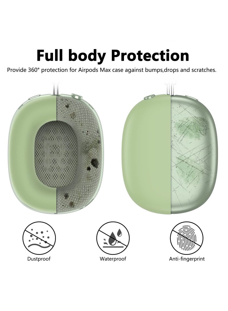 Silicone Cases Suitable for Apple AirPods Max 3-in-1 Headphones Anti-Scratch Ear Cups Cover Headband Cover and Ear Pad Protector Case Skin Accessories (Green) - Image 2