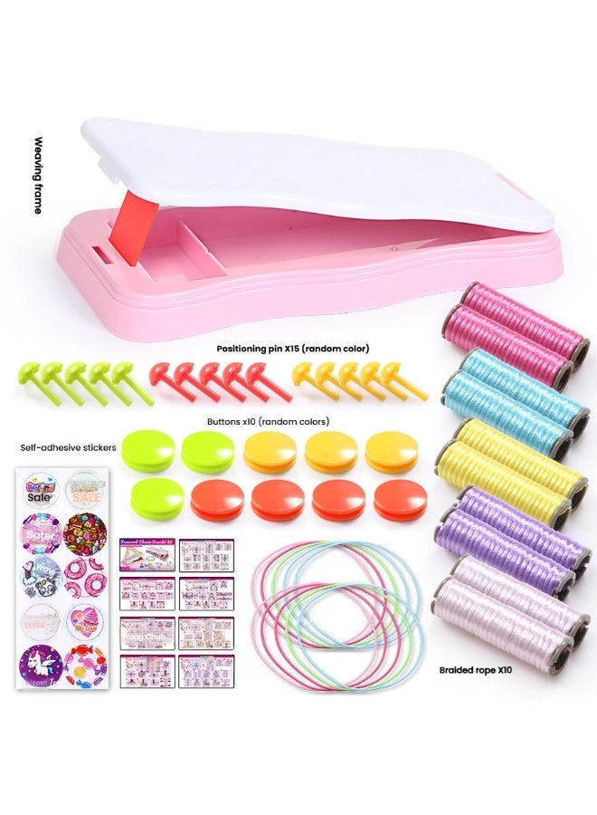 عام اليد حبل جديلة مجموعة اللون حبل سوار صنع الحرفية اللعب منزل لعبة النسيج المواد فتاة هدية - Image 3