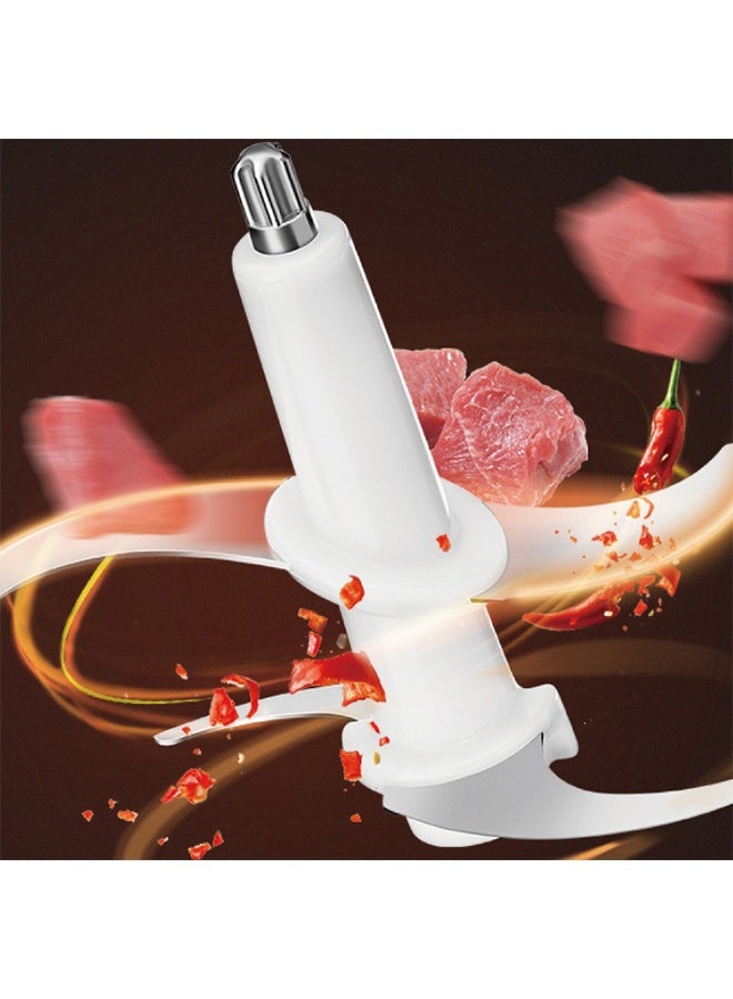 RAF 3L Electric Chopper,Food Processor,2 Speeds Electric Meat Grinder with 4-Blades,Stainless Steel Bowl,1000W,R.7031,Silver/Black - Image 4