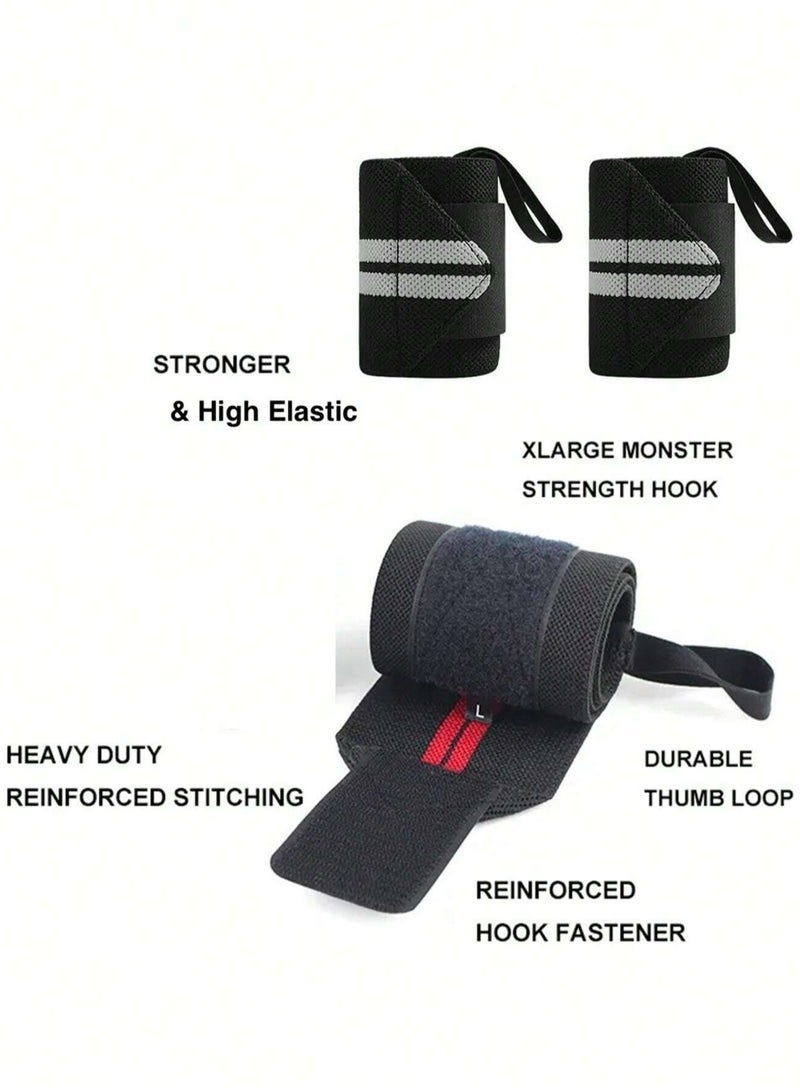 2 Wrist Straps Hand Wrist Wraps with Thumb Loop, Adjustable Wrist Brace Support Sports Wristband - Image 3
