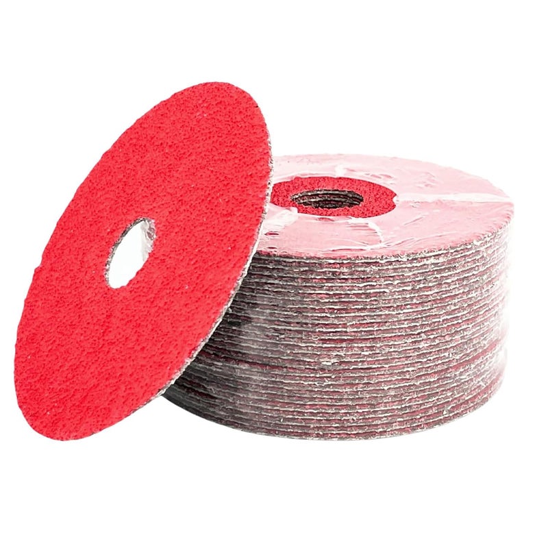 VSM 25-Pack - 4-1/2 inch 36 Grit (Coarse) - Ceramic Resin Fiber Discs with Top-Size, Tear Resistant Fiber Backing, Durable, Hand-Held Machine Compatible Sanding Discs - Image 1