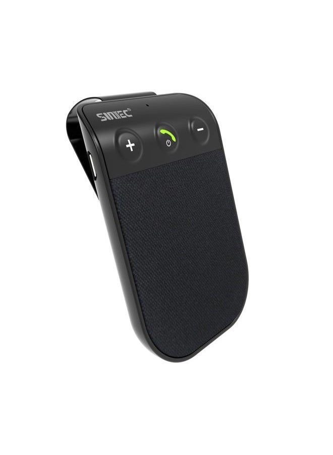 SUNITEC سماعة بلوتوث للسيارة، سماعة بلوتوث مجانية للهاتف المحمول لمجموعة السيارة، دعم تشغيل وإيقاف تلقائي، دعم مساعد الصوت سيري، مجموعة لاسلكية مع مشبك الشمس - Image 1