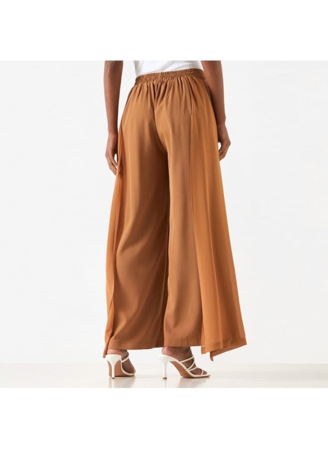 2Xtremz - 2Xtremz Solid Pants with Overlay Detail and Elasticated Waistband - Image 1