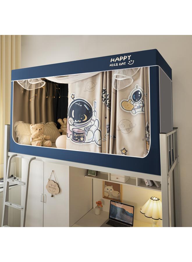 Bluejw New Installation-free Strong Shading Student Bed Curtain Mosquito Net Three-door Dormitory Single Upper And Lower Bed Curtain Wholesale - Image 1
