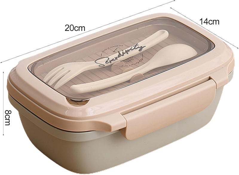 KRESHU Heavy Duty Lunch Box 1000ml Food Storage Lunch Boxes Compartments Airtight Seal Sturdy Bento Box with Spoon (1-Pcs) - Image 2