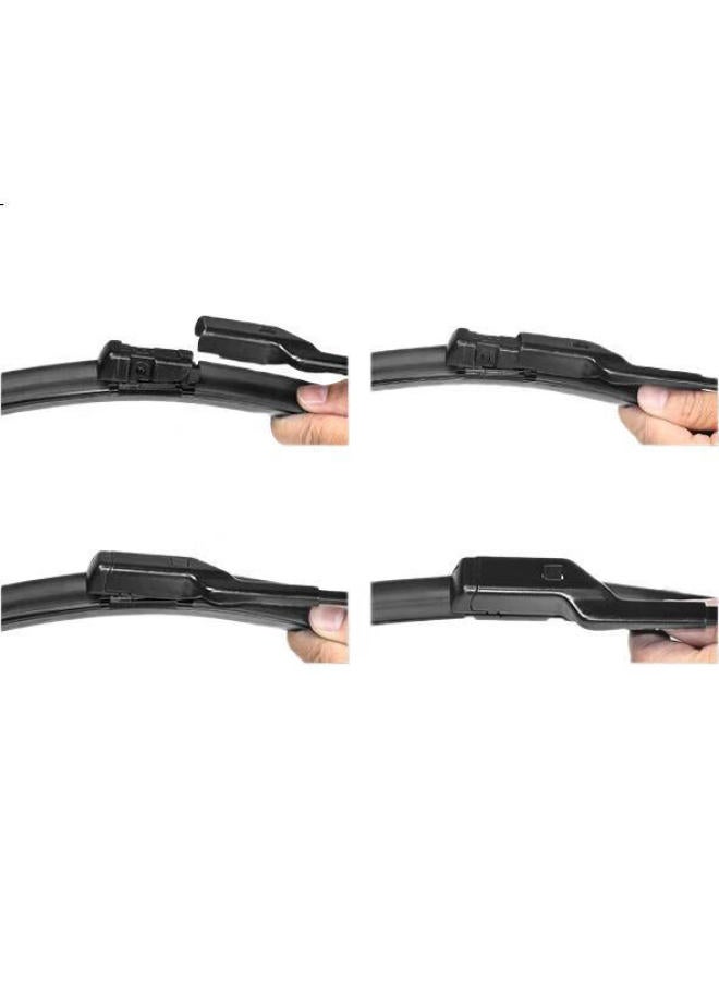 Aoming Nezha U Wiper Blade Original Boneless Rubber Strip Original Original Car Size Front Wiper【Button Type 1】 - Image 2