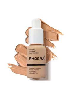 Phoera Foundation Makeup Naturally Liquid Foundation Full Coverage Mattle Oilcontrol Concealer 8 Colors Optionalgreat Choice For Gift(104 Buff Beige30Ml)  - Image 2