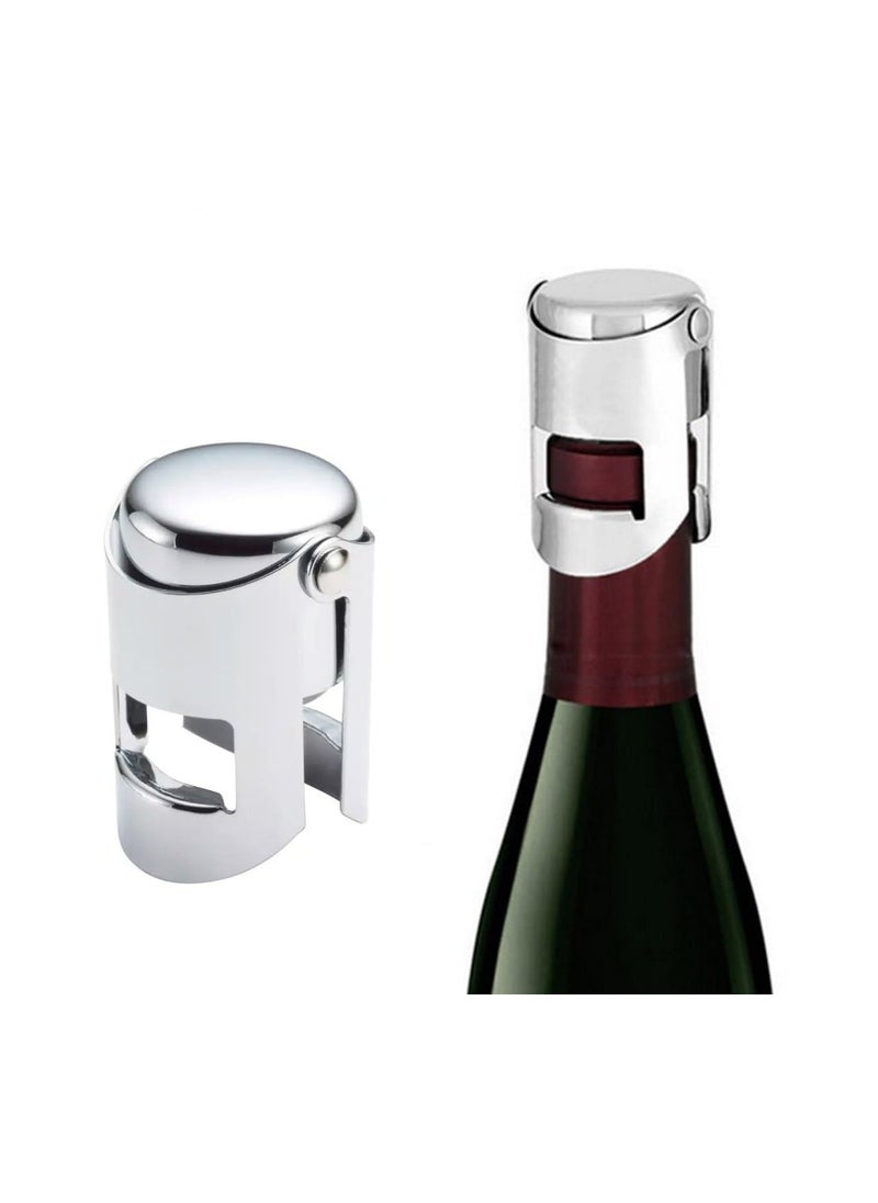 LOCANS LOCANS Heavy Duty Stainless Steel Sealed Sparkling Champagne Bottle Stopper Sealer Perfect for Use in Homes Cafes Bars Hotels Restaurants and Catering 1 Pcs  - Image 1