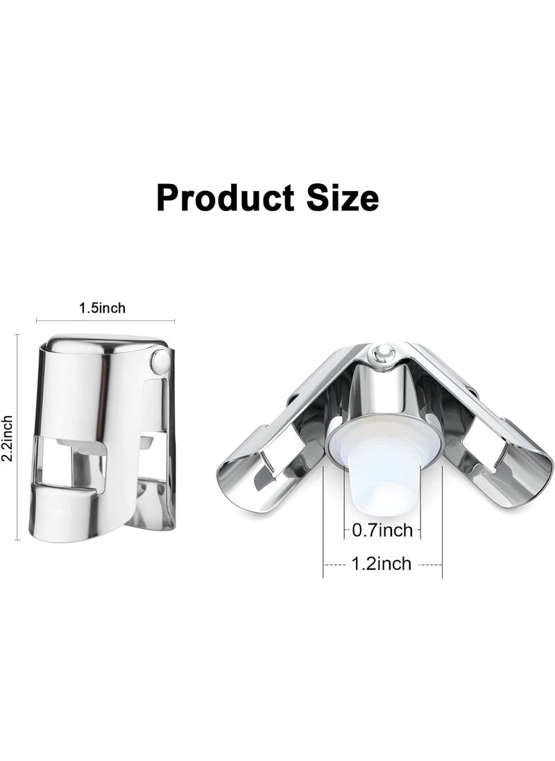 LOCANS LOCANS Heavy Duty Stainless Steel Sealed Sparkling Champagne Bottle Stopper Sealer Perfect for Use in Homes Cafes Bars Hotels Restaurants and Catering 1 Pcs  - Image 5