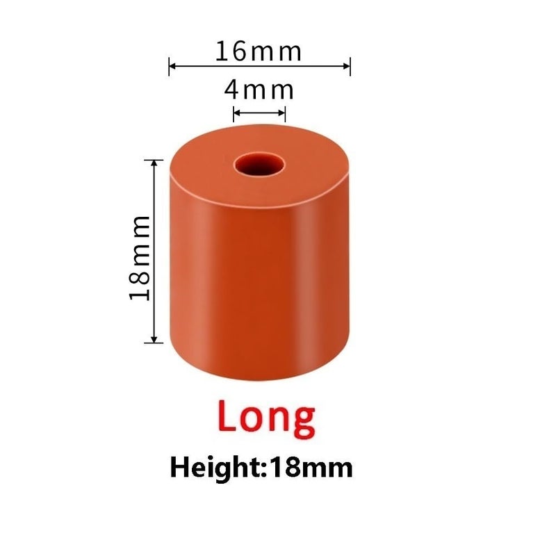 White Silicone Solid Spacer 18mm For 3D Printer Heatbed Leveling Columns 5 Sets - Image 4