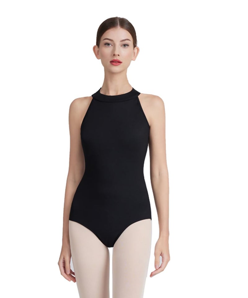 ModLatBal Women's Halter Neck Spandex Cotton Ballet Dance Gymnastics Leotard - Image 2