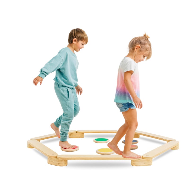 Avenlur Majesty Balance Beam for Kids  Toddler Stepping Stones and Connectors  Waldorf and Montessori Balance Board for Kids Ages 2 to 8 Years Old  Gymnastic Baby Obstacle Course - Image 2