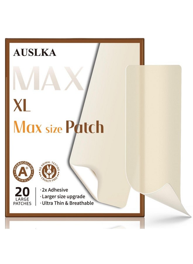 AUSLKA Large Blemish Zit Patches XL - 20 Strips - Hydrocolloid Dots -Blemishes Patch - Zit Breakouts - Blemishes Stickers - Max Size - Image 1