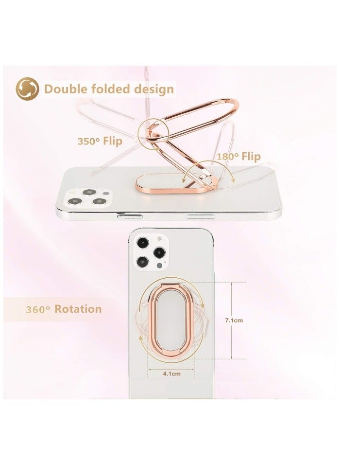 Phone Ring Holder Finger Kickstand Retractable 360°Rotation Ultra-Thin Cell Phone Back Grip Foldable Cellphone Stand for iPhone iPad Smartphones Tablets - Image 4