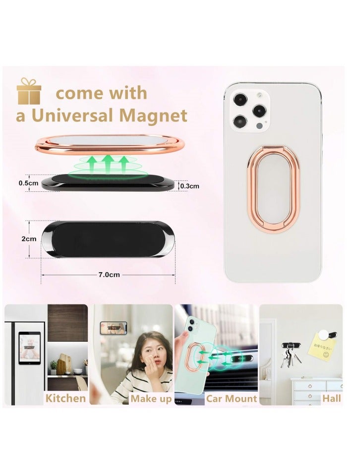 Phone Ring Holder Finger Kickstand Retractable 360°Rotation Ultra-Thin Cell Phone Back Grip Foldable Cellphone Stand for iPhone iPad Smartphones Tablets - Image 5
