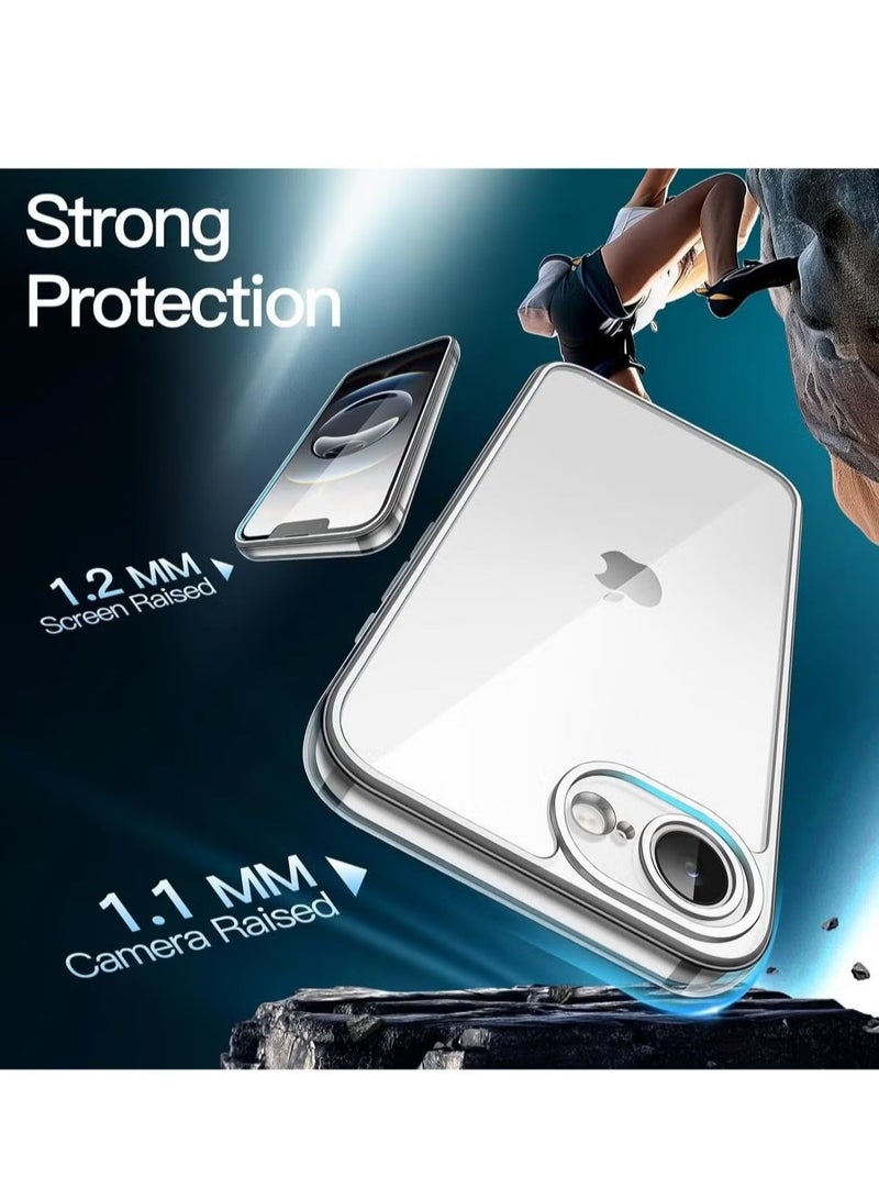 Raxoom Crystal Clear Case for iPhone 16e (6.1-Inch), Anti-Yellowing Shockproof and Anti-Scratch HD Back Cover, Sleek and Durable Protection with a Slim Design - Image 4