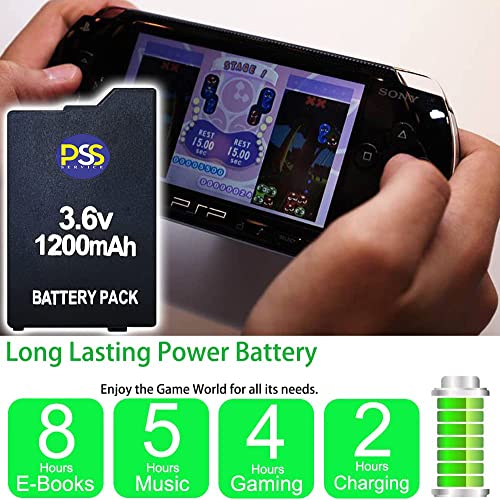 PSS PSP Battery, 1200mAh PSP 2000 3000 Battery Pack Rechargeable Replacement PSP-S110 Battery Compatible for PS Portable PSP 2000 2001 2002 3000 3001 3002 Series - Image 5