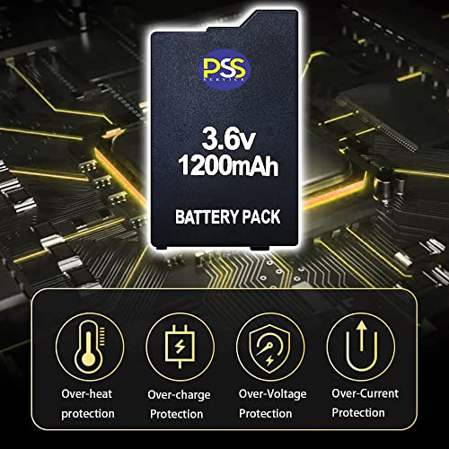 PSS PSP Battery, 1200mAh PSP 2000 3000 Battery Pack Rechargeable Replacement PSP-S110 Battery Compatible for PS Portable PSP 2000 2001 2002 3000 3001 3002 Series - Image 4