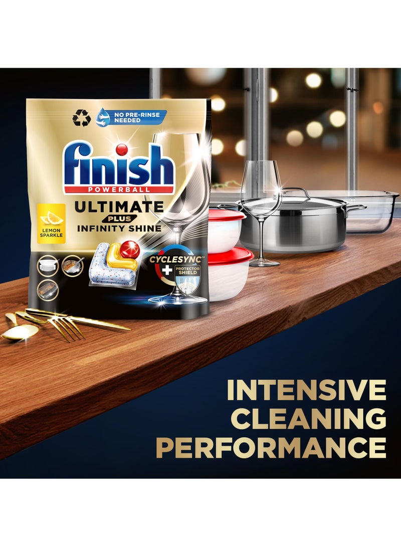 Finish Powerball Ultimate Plus Dishwasher Tablets Lemon Scent 45 Tabs - Image 5