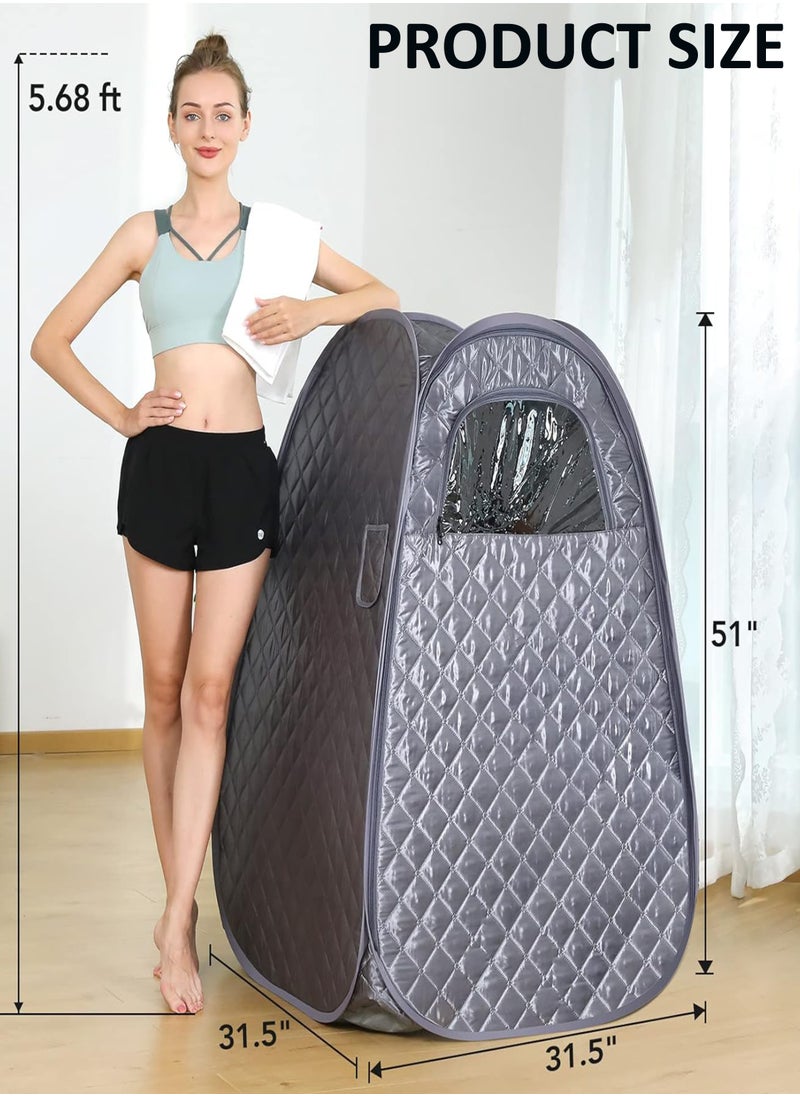 Toshonics - Portable Sauna Tent with Timer And Temperature Control For Relaxation Detoxification Full Body Spa Massage Kit With 2L Steamer For Stress Reduction Improved Circulation And Wellness Foldable Design - Image 1