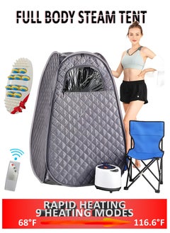 Portable Sauna Tent with Timer And Temperature Control For Relaxation Detoxification Full Body Spa Massage Kit With 2L Steamer For Stress Reduction Improved Circulation And Wellness Foldable Design