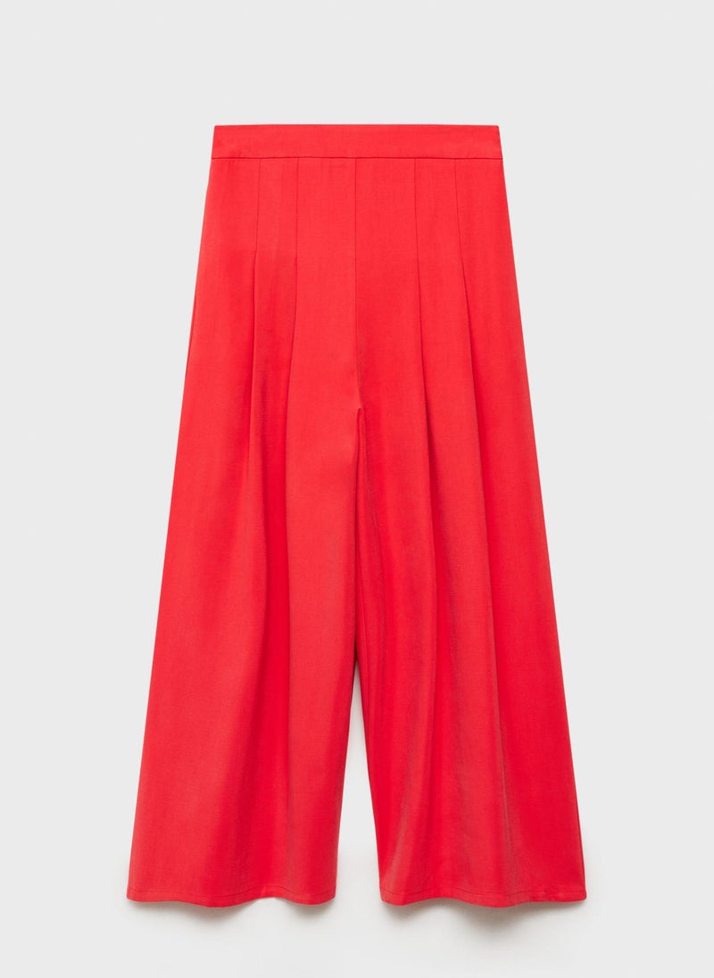 MANGO Wideleg Pleated Pants  - Image 5
