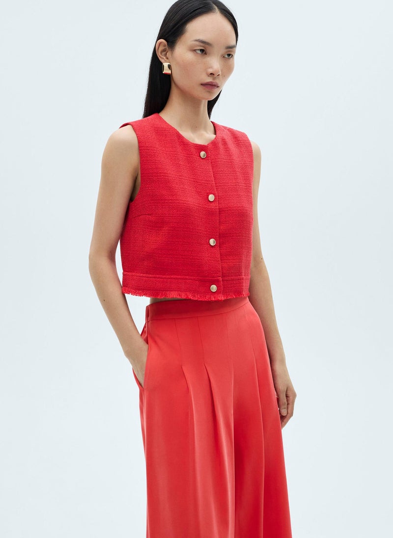 MANGO Wideleg Pleated Pants  - Image 3