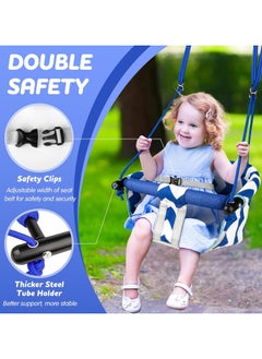 Generic Toddler Swing - Comfortable Outdoor Kids Swing, 3 Point Adjustable Safety Harness, Quick Lock System, Pimple-Free Rope, Easy to Install  - Image 3