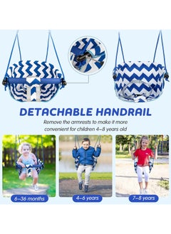 Generic Toddler Swing - Comfortable Outdoor Kids Swing, 3 Point Adjustable Safety Harness, Quick Lock System, Pimple-Free Rope, Easy to Install  - Image 4