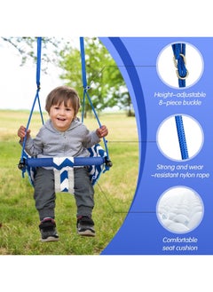 Generic Toddler Swing - Comfortable Outdoor Kids Swing, 3 Point Adjustable Safety Harness, Quick Lock System, Pimple-Free Rope, Easy to Install  - Image 2