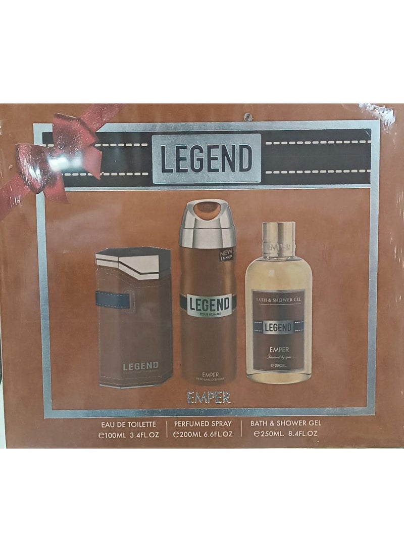 Legend perfume, deodorant and cream set for men from Emper