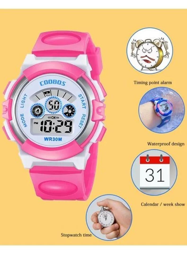 Coobos 4PCS Children's Waterproof Rubber Digital Watch  - Image 5
