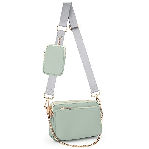 UTO Small Crossbody Bags for Women 3 in 1 Trendy Belt Purse Fashion Designer Mini Cute Sling Fanny Chest Pack - Image 1