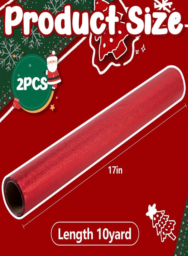 Adnee 2 Roll 10 Yard Floral Foil Plant Pot Covers,Matte Texture Christmas Plant Pot Foil,Red Floral Pot Wrapping Paper for Christmas Home Flower Pot DIY decor - Image 2