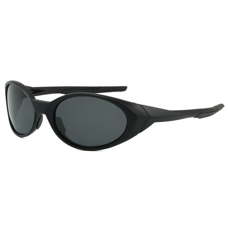 Qi Ta Outdoor Sports Polarized Sunglasses for Men - UV Protection, Windproof, and Versatile - Black-Grey (Polarized) - Image 1