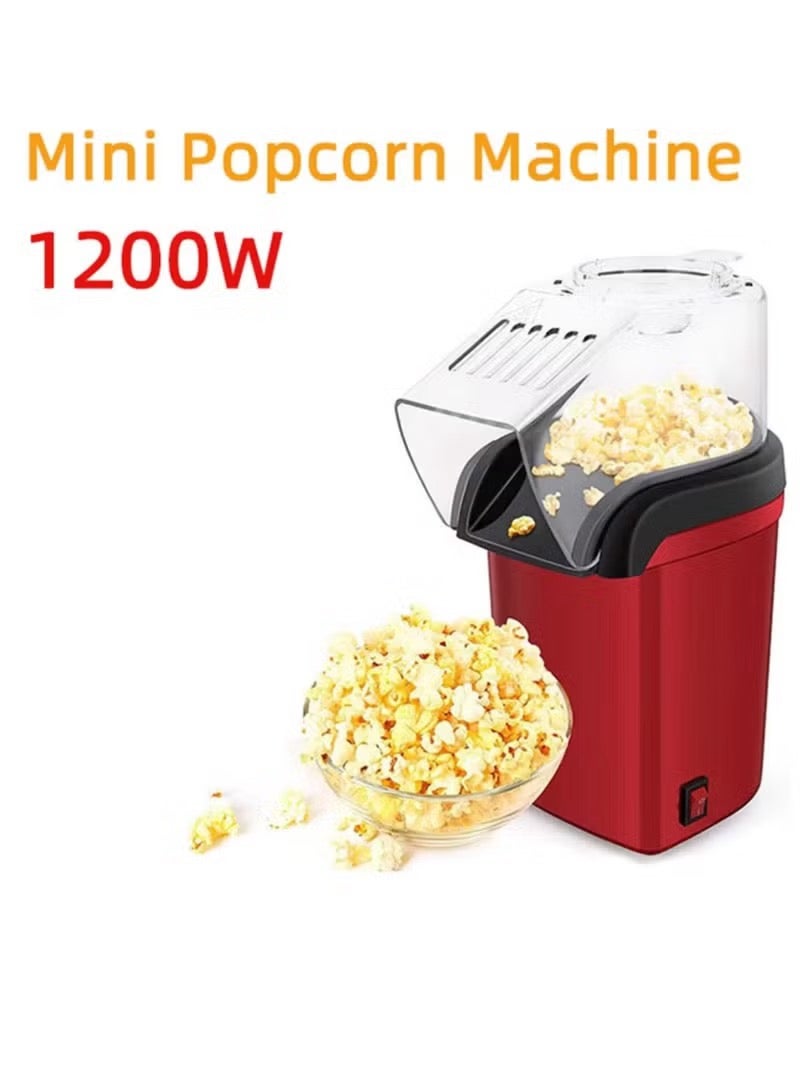 minijoy صانعة الفشار MINIJOY PP-01 1200 واط آلة فشار كهربائية بالهواء الساخن، بدون زيت، تصميم مدمج، سهلة الاستخدام، حمراء - Image 2