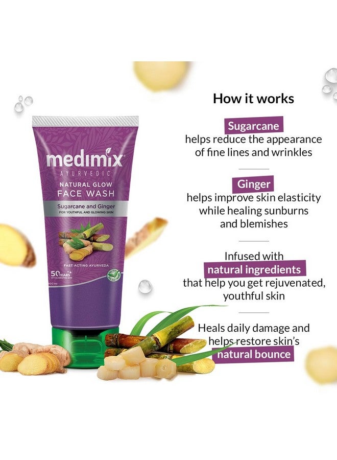 ميديميكس غسول الوجه الطبيعي الأيورفيدي لبشرة شابة ومتوهجة | بقصب السكر والزنجبيل | 100 مل - Image 3