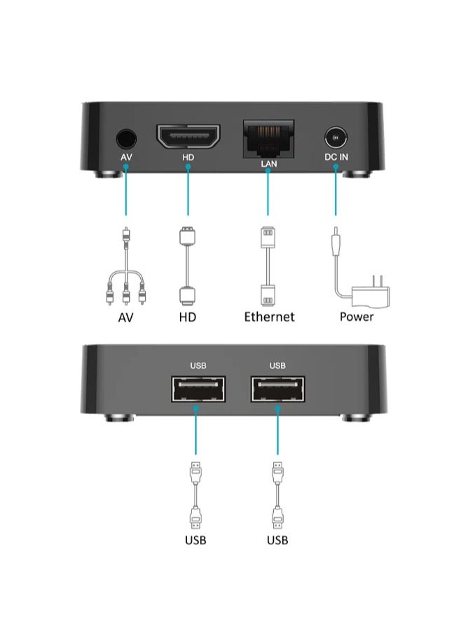 Android - Q5 4K Android Smart TV Box Android 7.1 / KODI 17.6 / Quad Core 1G 8G / 4K / HDMI / 2.4GHz WIFI - Image 1