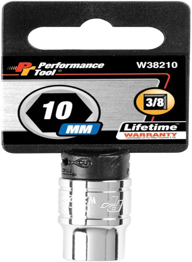 Performance Tool W38210 6-Point Socket, 3/8-Inch Drive, 10mm - Image 1